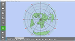 World map: azimuthal representation