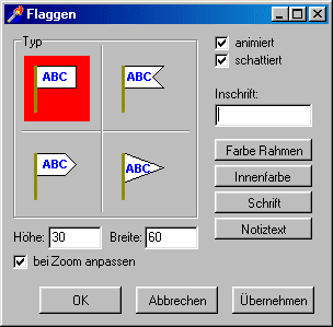 Flaggen Einstellungen