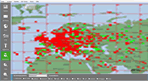 World map with locator fields