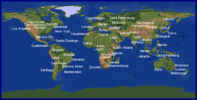Weltkarte mit Farbschema 9