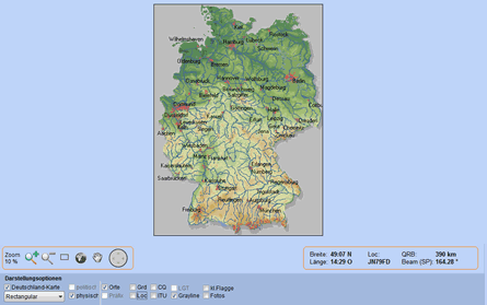physische Deutschland-Karte