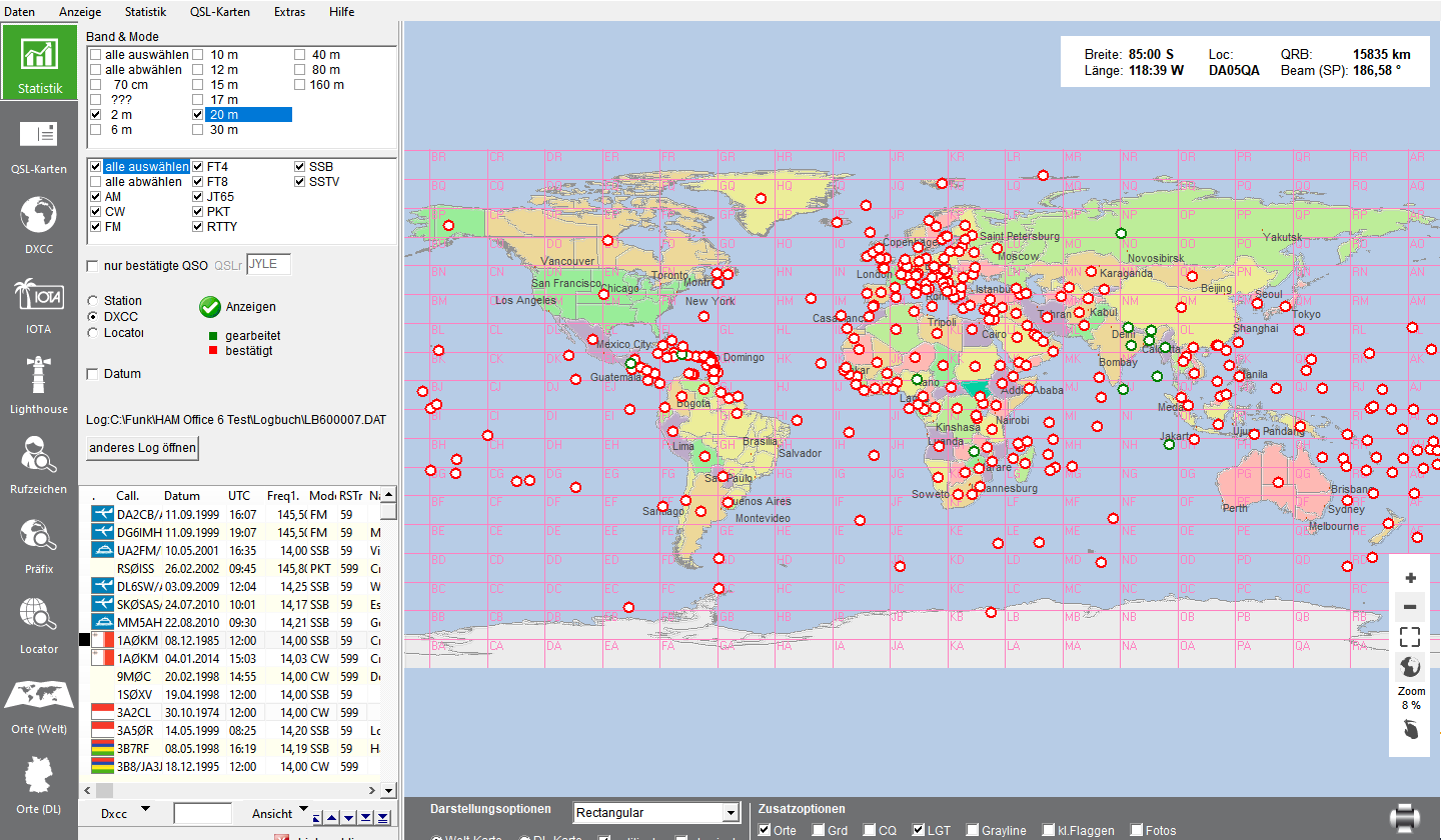 DXCC-Auswertung