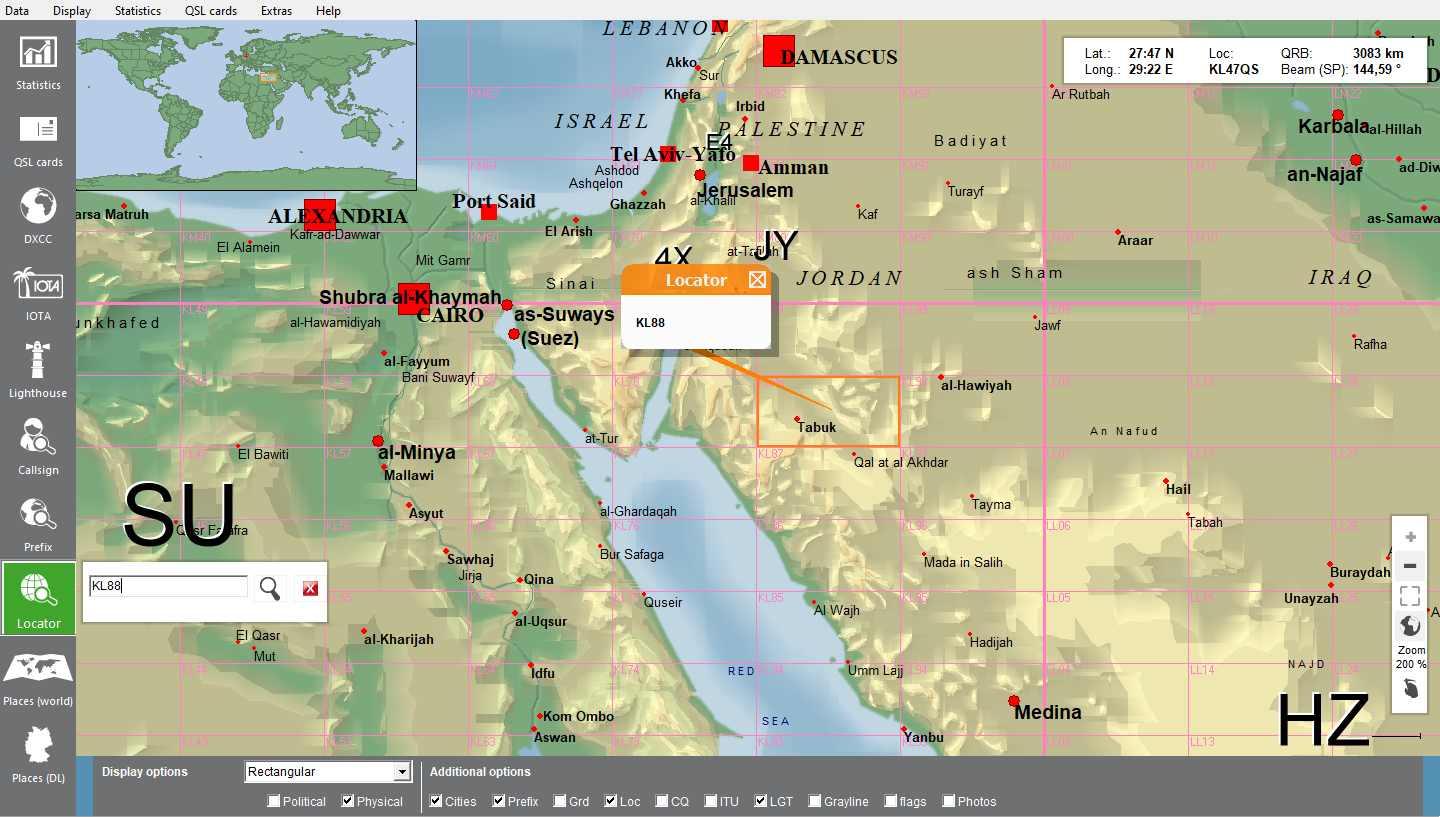 World map search locator